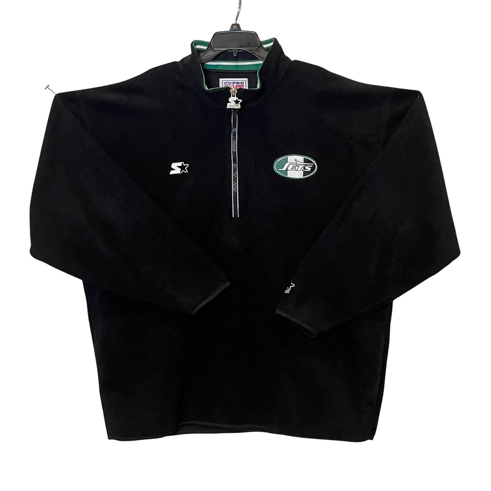 Vtg 90s‎ NFL Starter Pro Line New York NY Jets Fleece Pullover XXL 1/4 Zip